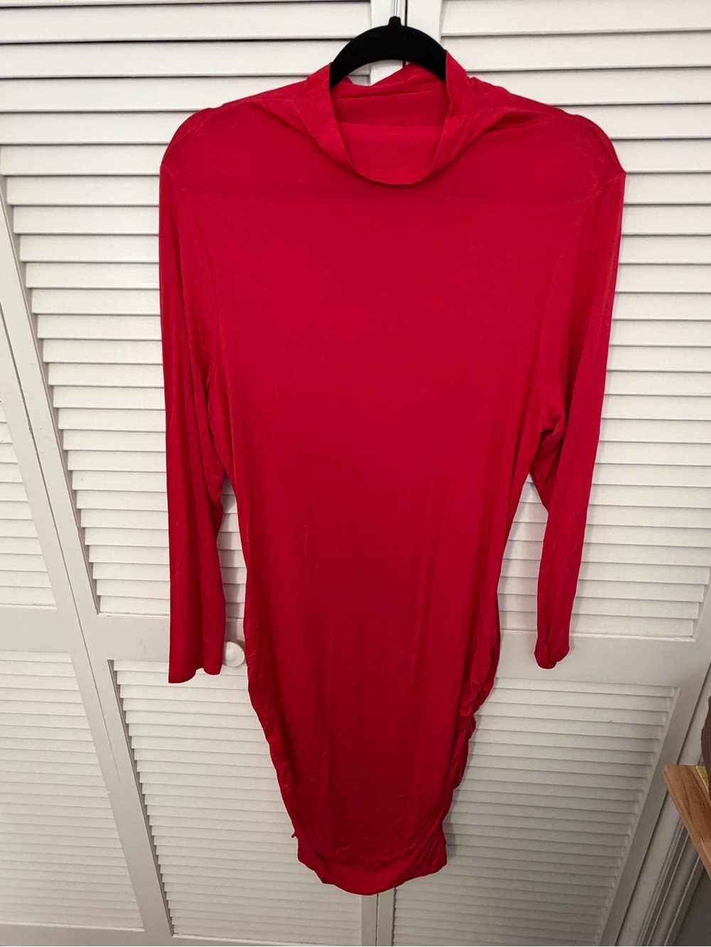 VENUS Red Long Sleeve Turtleneck Dress Size XL